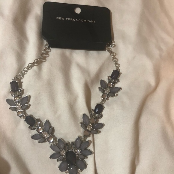 New York & Company Statement Necklace- Gray - Picture 3 of 6